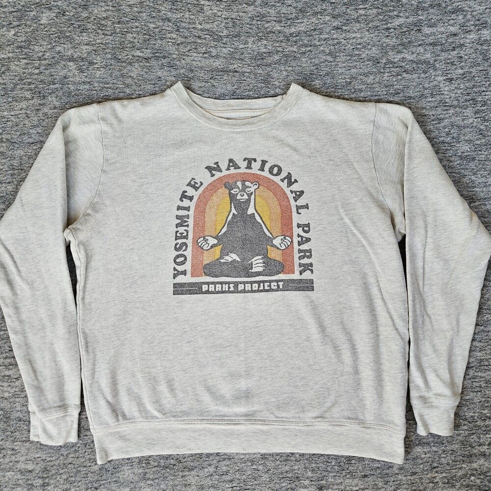 Parks Project Yosemite National Park Crewneck Sweatshirt Gray Men's Small USA